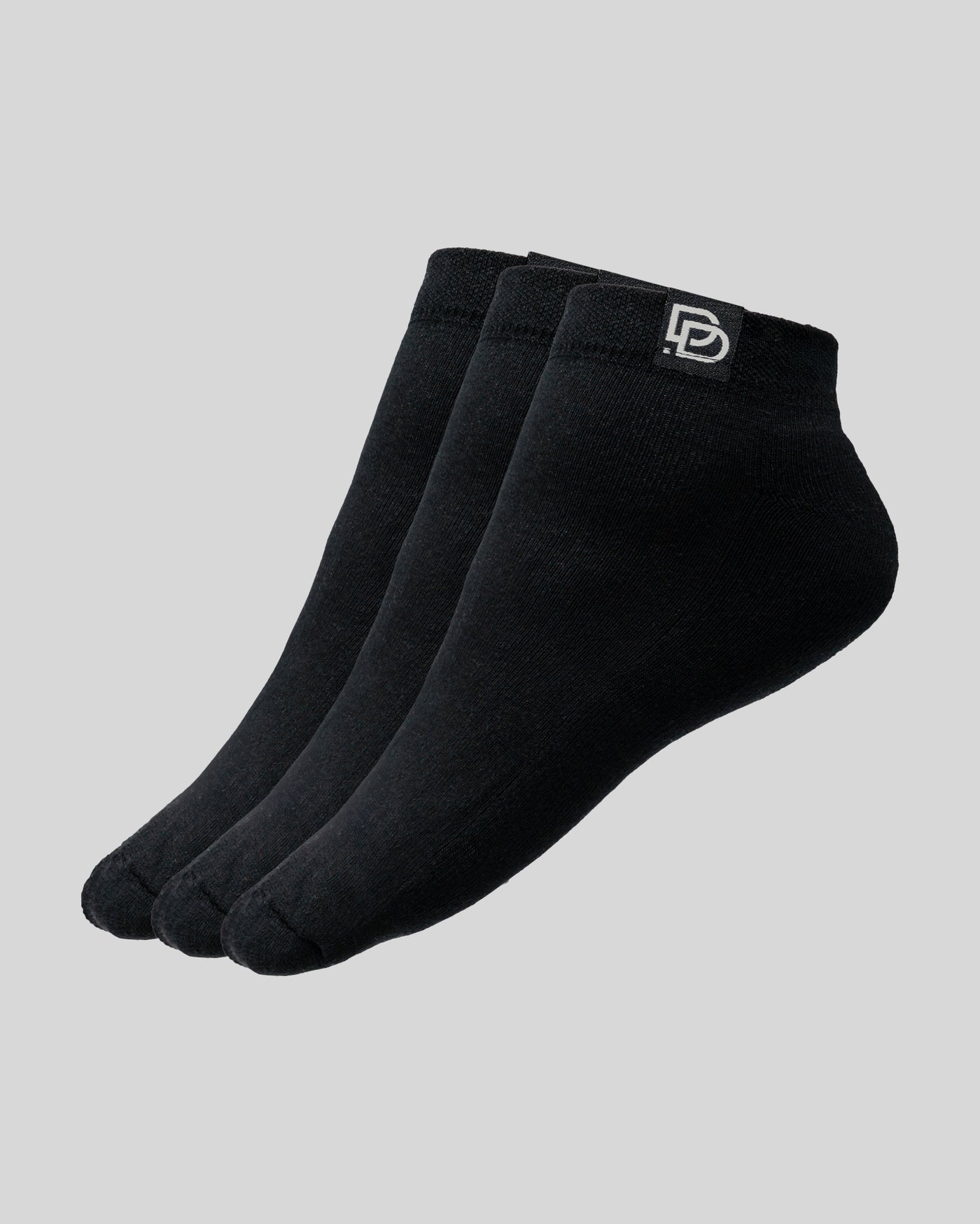 DETA!LED SNEAKER SOCKEN "FLAG" 3ER SET - SCHWARZ